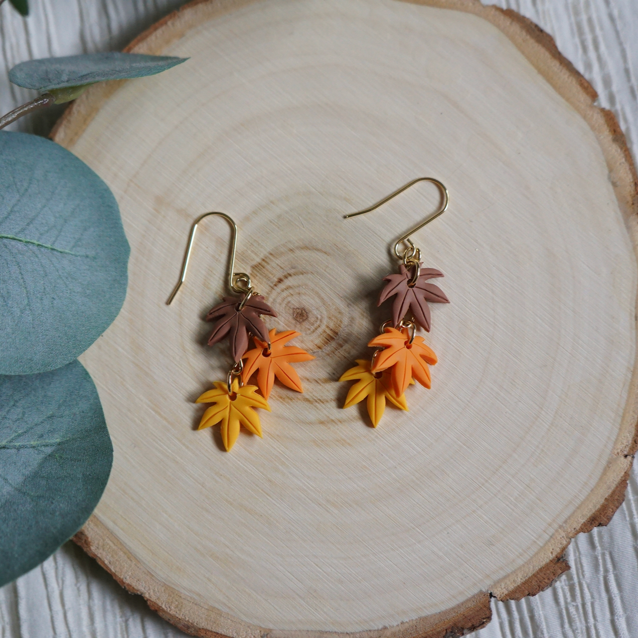 Maple Leaves Dangle Earrings